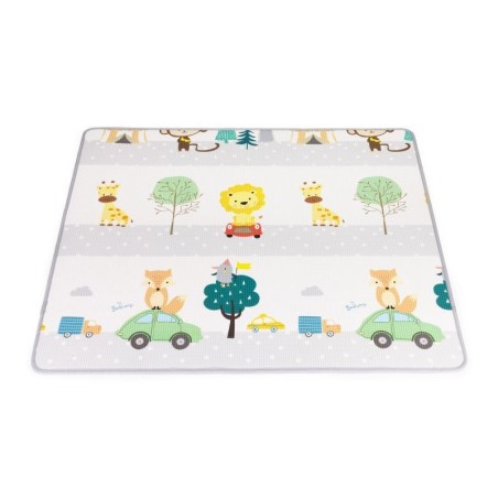 Lastele mõeldud vahtplastist mängumatt, hariv kahepoolne rullitav