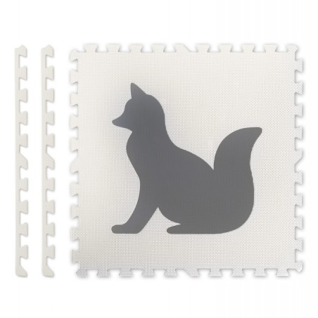 Puslematt, valged ja hallid loomad 6 tk