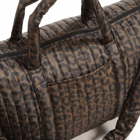 Magdalena Lamparska nailonist LEOPARD CHOCO nädalavahetusekott