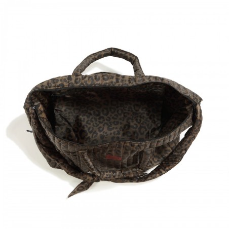 Magdalena Lamparska nailonist LEOPARD CHOCO nädalavahetusekott