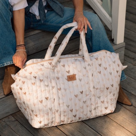 Nädalavahetusekott Nailonist HEARTBEAT BEIGE