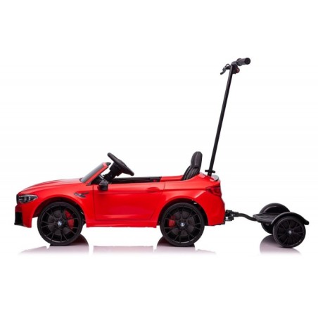 Elektriauto BMW M5 platvormiga lapsevanemale, punane, lakitud