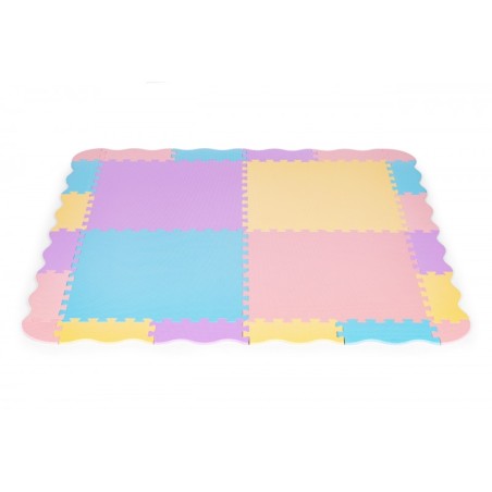 Värviline puslematt lastele äärega 141,5x141,5 cm 24 tk.
