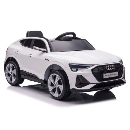 Elektriauto Audi e-tron 12v, muusika, nahkiste, valge