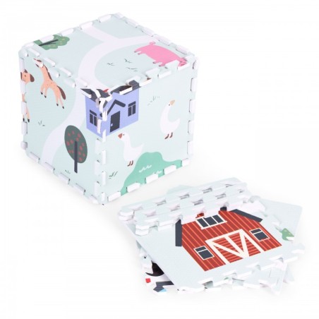 Suur EVA puslematt lastele Farma 90,5x90,5 cm 21 tk