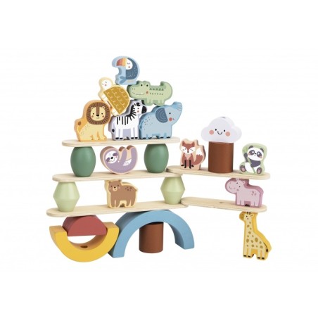 Tasakaalu ladumistorn pusle loomadega