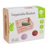 CLASSIC WORLD Puidust köögiviljade komplekt korvis 6 tk.