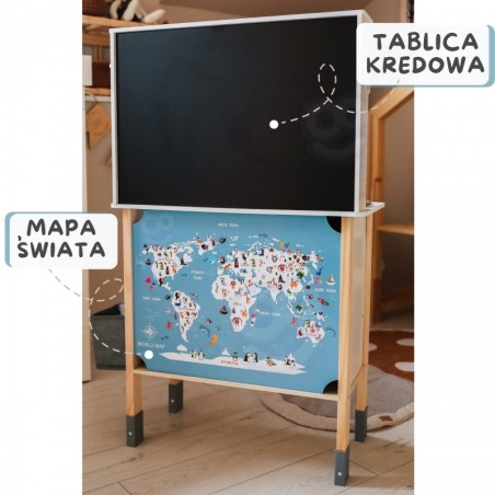 9-in-1 puidust interaktiivne mänguköök pesumasina ja tahvliga