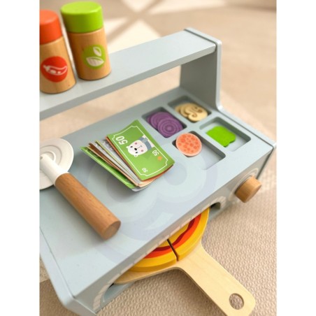 Pizza puidust pitsaahi ja tarvikud