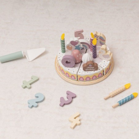 TOOKY TOY puidust takjaga lõigatav sünnipäevatort