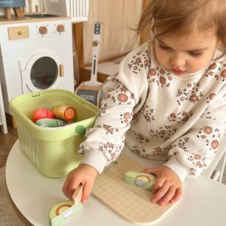 TOOKY TOY Puidust toiduköögiviljade puuviljakomplekt