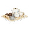 Puidust teekomplekt, kann, tassid, 17 elementi