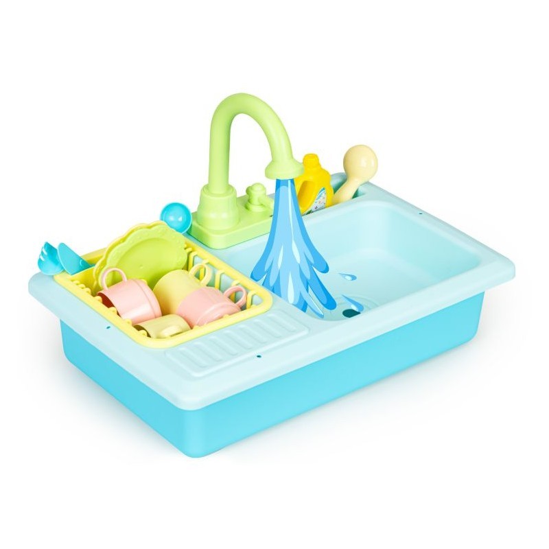 Köögivalamu veega täidetud kraaniga, 12 tarvikut, laste mänguasi