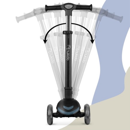 Kolmerattaline tõukeratas lastele tasakaalustava istmega Nukido Flippo - must