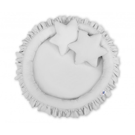 Mängumatt pesa ümmargune, helehall