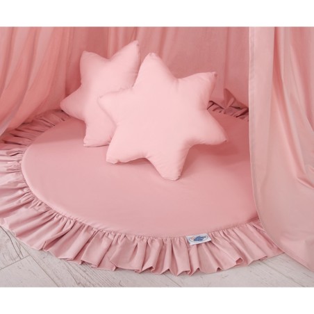 Mängumatt ümmargune, pastell roosa