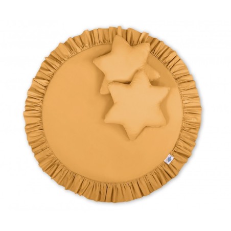 Mängumatt ümmargune, sinepikollane