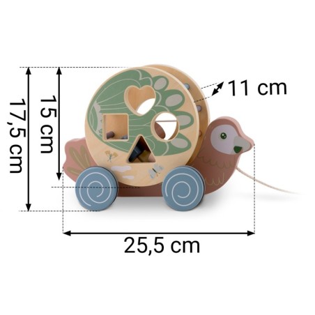 Puidust tõmmatav mängupapagoi