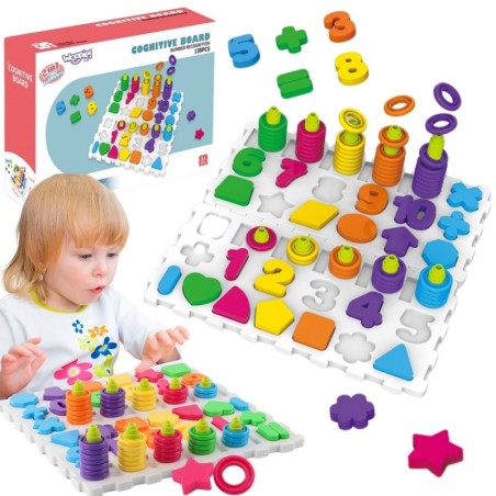 WOOPIE Montessori puslesorter Ajutreeningu tähed numbrid 139 tk