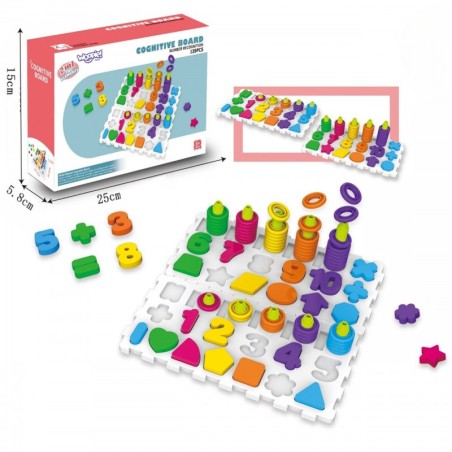 WOOPIE Montessori puslesorter Ajutreeningu tähed numbrid 139 tk
