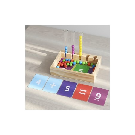 Puidust Montessori hariv pusle sorteerija värvide loendamine