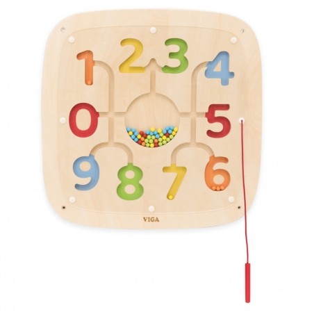 Puidust sensoorne tegelustahvel - numbrid ja loendama õppimine