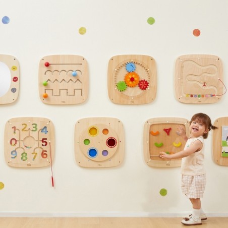 Puidust sensoorne tegelustahvel - numbrid ja loendama õppimine