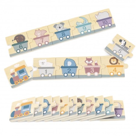 PolarB puidust numbripusle Montessori numbrid