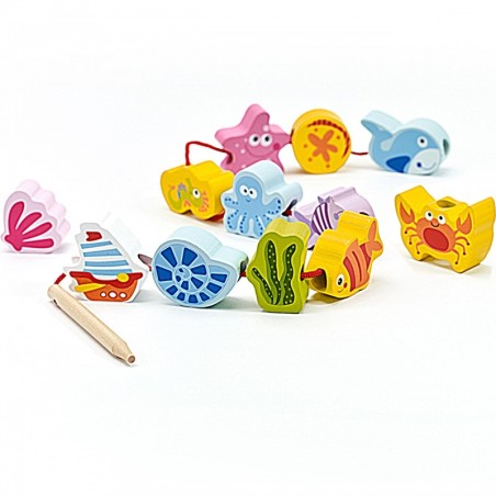 Puidust nöörimismäng mereelukad, 13 osa