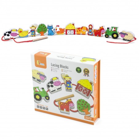 Puidust farmi kujud nöörimiseks