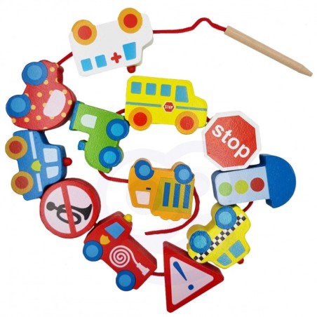 Puidust nöörimismäng - liiklus ja autod