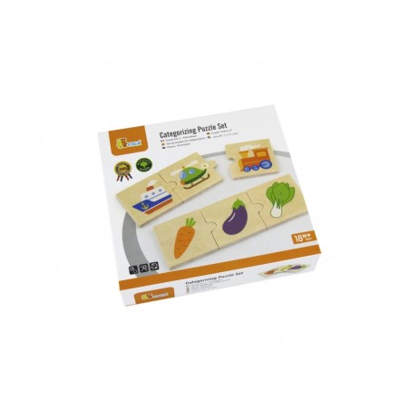 Viga Toys puidust loogikamõistatus, 24 elementi