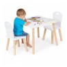 Laste mööblikomplekt, laud + 2 tooli, valge