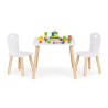 Laste mööblikomplekt, laud + 2 tooli, valge