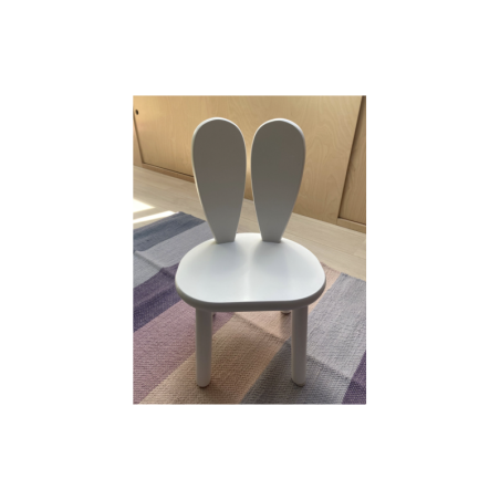 Laste puidust tool Bunny, valge