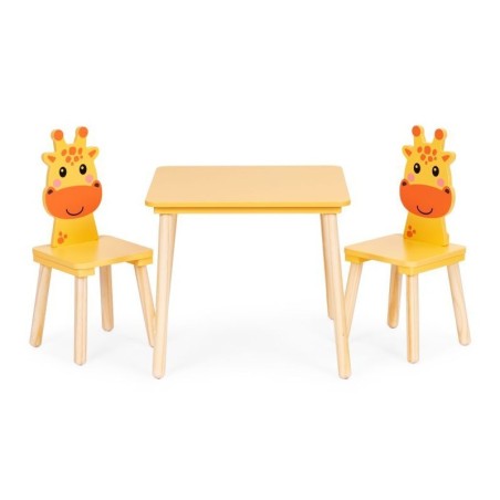 Lastemööbli komplekt: laud + 2 kaelkirjak tooli