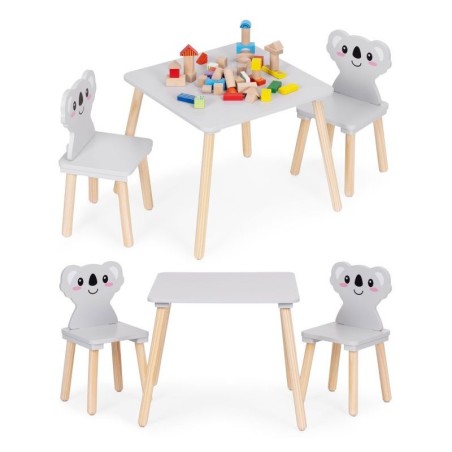 Lastemööbli komplekt: laud + 2 koaala tooli