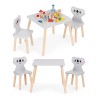 Lastemööbli komplekt: laud + 2 koaala tooli