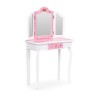 Suur tualettlaud tüdrukutele kolmekordse peegli, tabureti ja sahtliga