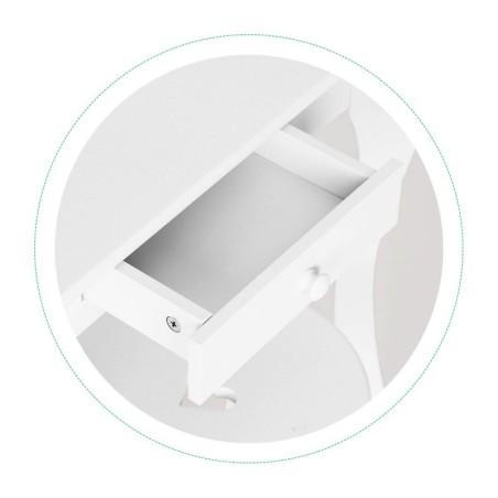 Suur peegliga laste tualettlaud tüdrukutele, valge