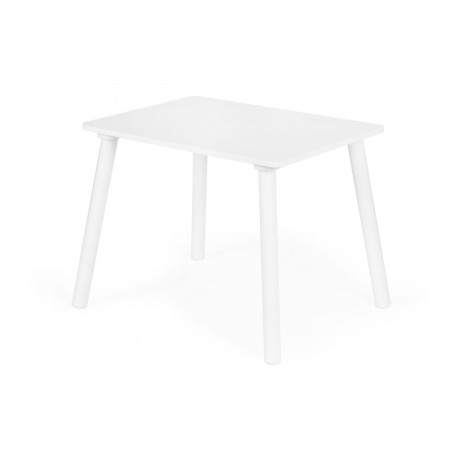 Laud ja 2 tooli, valge