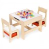 Lastemööbli komplekt – laud + 2 tooli koos tahvliga