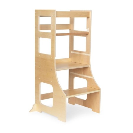 Laste puidust köögiabiline, naturaalne