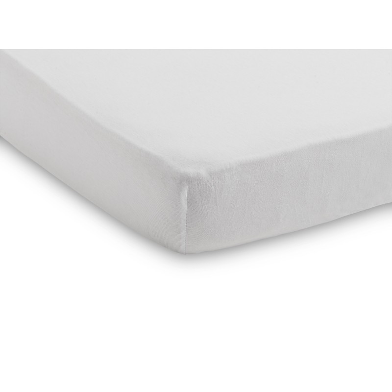 Kummiga voodilina jersey 60x120 cm, valge