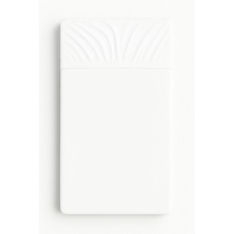 Kummiga voodilina jersey 120x60 cm, valge