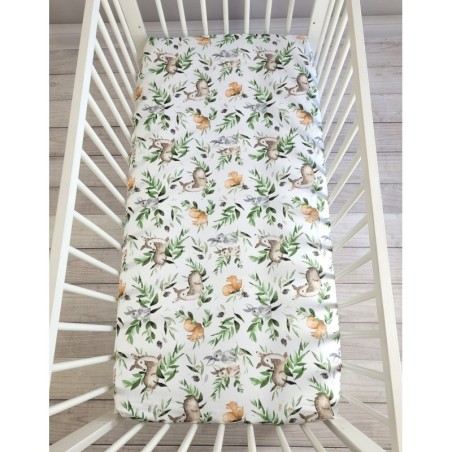 Kummiga voodilina 120x60 cm, woodland green