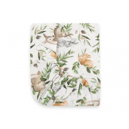 Kummiga voodilina 120x60 cm, woodland green