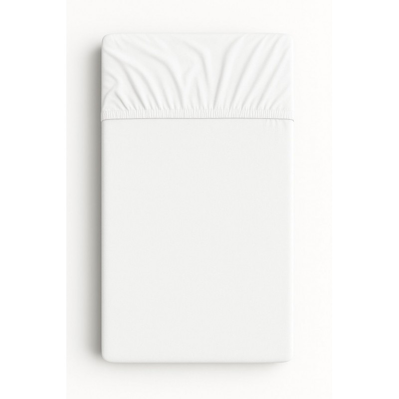 Kummiga voodilina 120x60 cm, valge