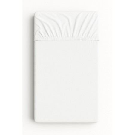 Kummiga voodilina 120x60 cm, valge