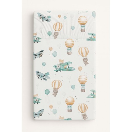 Kummiga voodilina 120x60 cm, sky adventure